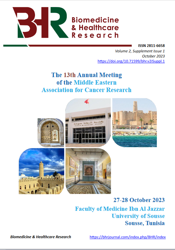 13th Annual Meeting of the Middle Eastern Association for Cancer Research (MEACR) - Abstracts